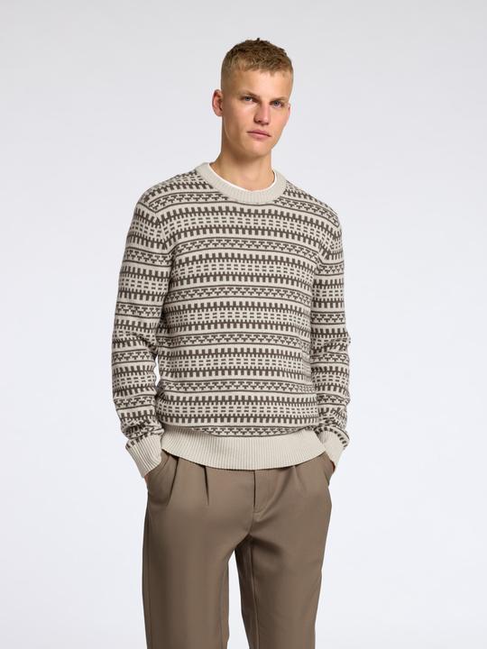 Immagine prodotto Selected Homme Maglia a fantasia con scollo rotondo (L)