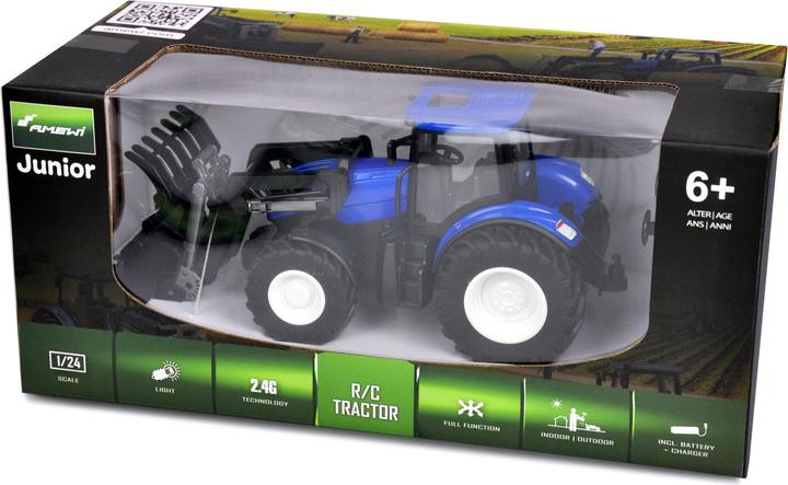 Image du produit Amewi Tracteur RC avec chargeur LiIon 500mAh bleu/6 (RTR Prêt à fonctionner)