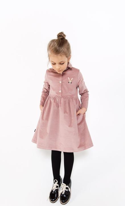 Produktbild Hebe Kleid aus Cord mit Kaninchenstickerei (104)