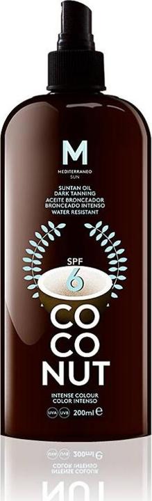Produktbild Mediterraneo Sun COCONUT suntan oil dark tanning SPF6 200 ml (Sonnenöl, Bis SPF 10, 200 ml)