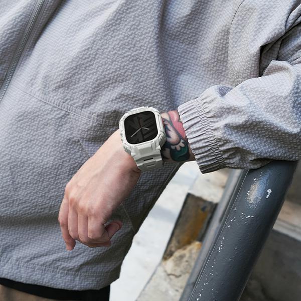 Actual product image Skinarma Band+Case Mecha 2in1 Apple Watch 49mm navy