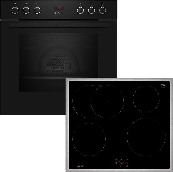 Image du produit Neff Set four encastrable, E1CCD2AK4 + M56SBF1L0, Cuisinière encastrable, table de cuisson à induction