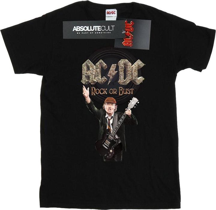 AC/DC Rock Or Bust Angus Young Baumwolle Boyfriend TShirt