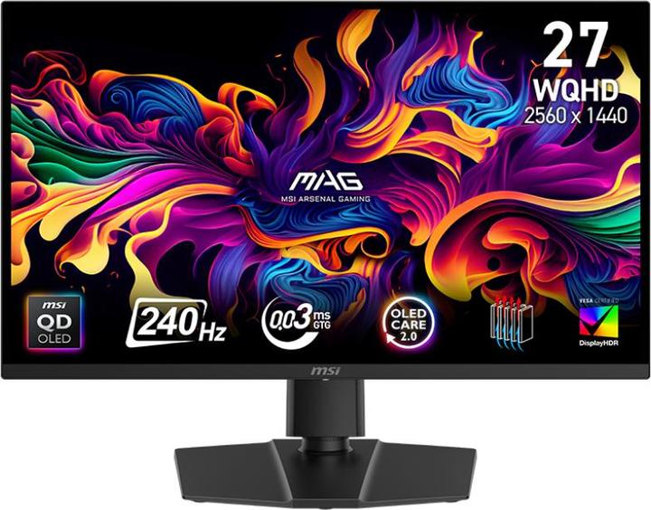 MSI MAG 271QP QD-OLED X24 (2560 x 1440 pixels, 26.50")