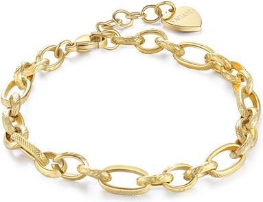 Actual product image Sagapo S'Agapo Statement Chunky Shk26 Gold Plated Bracelet For Women