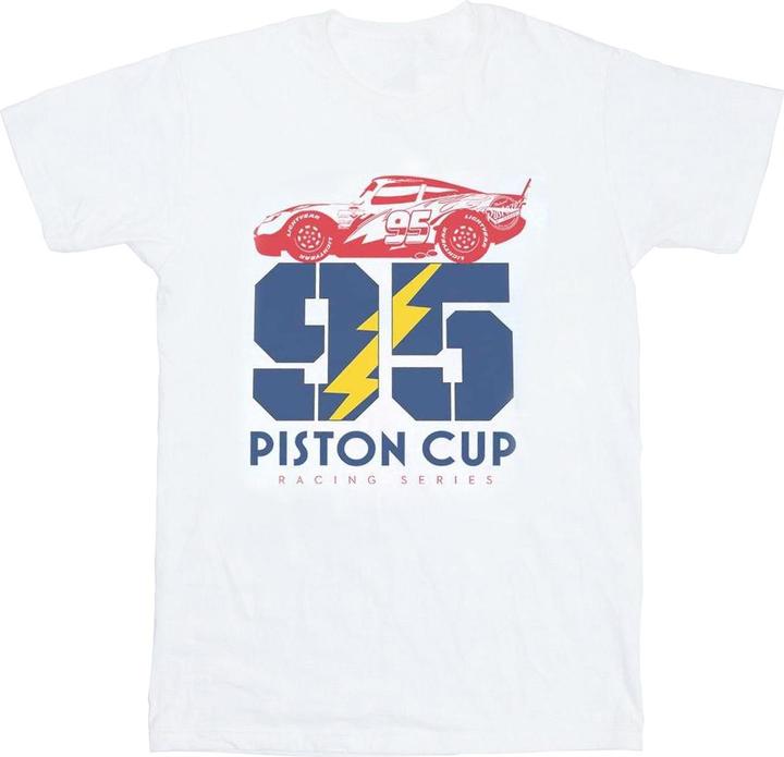 Actual product image Disney Womens/Ladies Cars Piston Cup 95 Cotton Boyfriend T-Shirt (M)