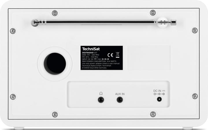 Produktbild TechniSat Radio DAB+ DIGITRADIO 307, weiss (UKW, DAB+)