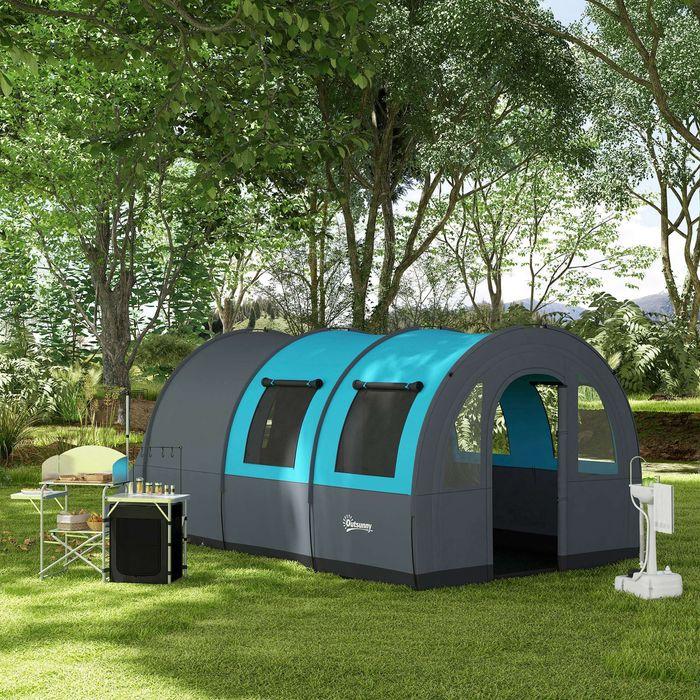 Produktbild Swisshandel24 Tunnelzelt Campingzelt für 6 Personen, 2 Räume, 3000mm Wassersäule (Tunnelzelt, 6 Personen)