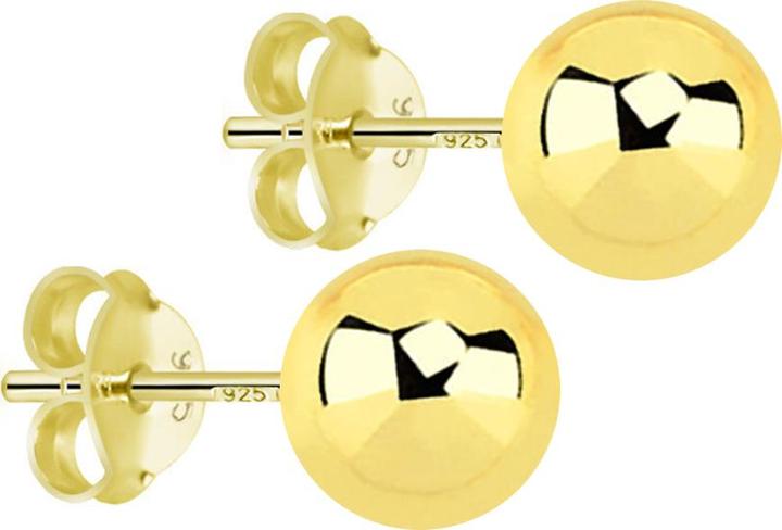 Star Piercing Ohrstecker mit Kugel vergoldet (925 Sterlingsilber, ohne Messing)