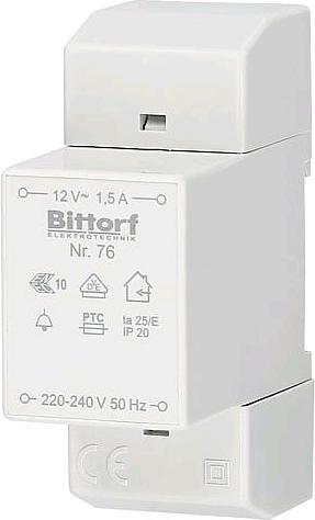 Bittorf Nr76 Klingeltrafo 12V1,5A