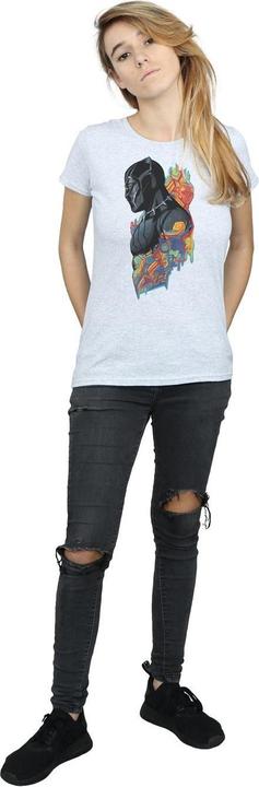 Actual product image Womens/Ladies Black Panther Profile Cotton T-Shirt (XL)