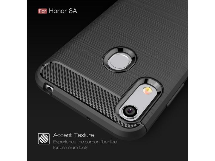Actual product image Screenguard Honor 8A Cover Carbon Brushed Soft TPU (Fee 8A)
