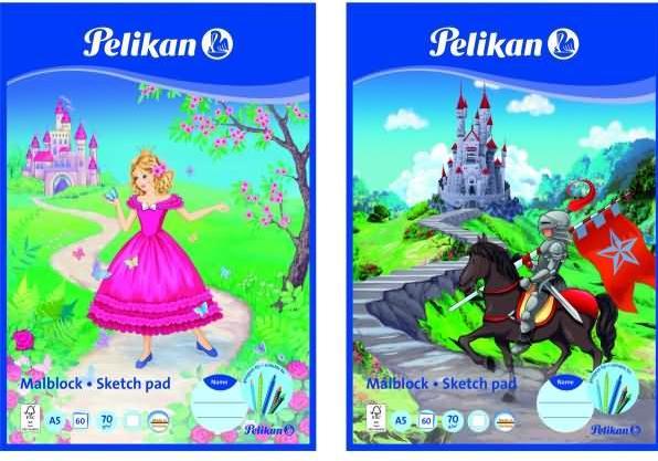 Actual product image Pelikan Colouring pad C5 assorted (A5, Plain)