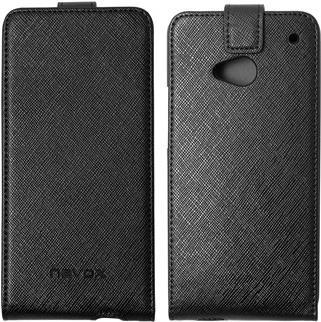 Actual product image Nevox RELINO Case for HTC One (M7) FLIP bag, black-grey, blister (4250686401530) (OnePlus X)