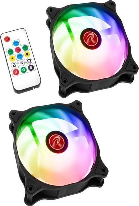 Raijintek EOS 12 RBW ADD Lüfter, 2er-Set inkl. Controller (120 mm, 2 x)