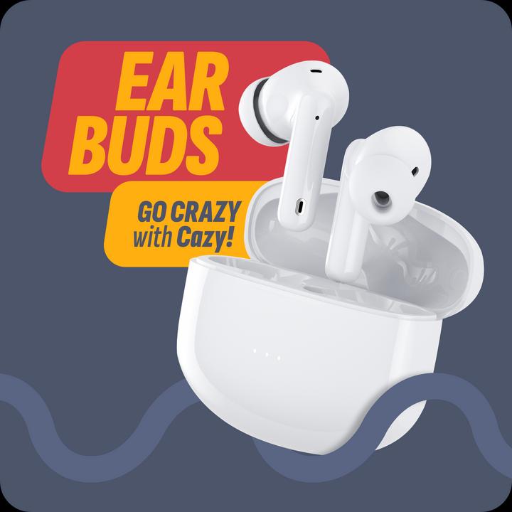 Produktbild Cazy Bluetooth In-Ear Kopfhörer, Kabellose, Noise Cancelling kopfhoerer, Aktive Geräuschunterdrückung (ANC, 5.50 h, Kabellos)