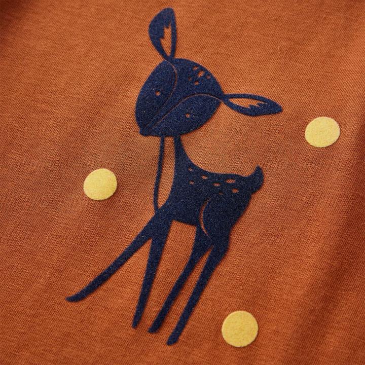 Actual product image VidaXL Children's long-sleeved shirt Cognac 92,Material: 95 % cotton. 5 (92)