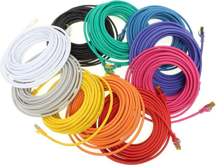 Produktbild 1aTTack Cat.7 Netzwerkkabel-Set (10 Stück) (PiMF, S/FTP, CAT7)