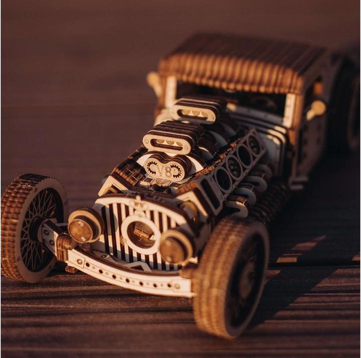 Image du produit Wood Trick Hot Rod - Kit de construction en bois 3D