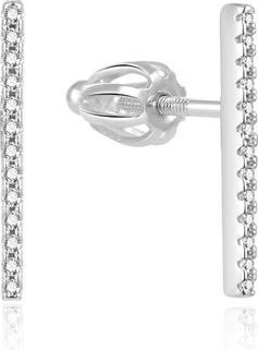Actual product image Beneto Silver earrings with clear zircons AGUP1883S (L)