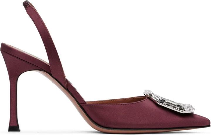 Amina Muaddi Camelia Sling 90 Satin Pumps (36.5)