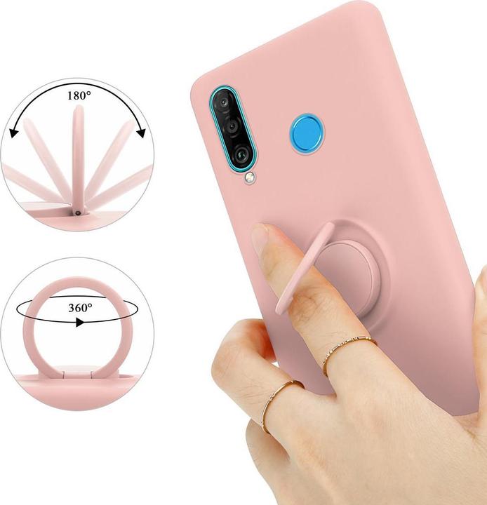 Actual product image Cadorabo TPU Liquid Ring Silicone Case Cover (Huawei P30 Lite)