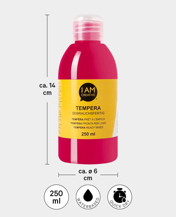 Immagine prodotto I Am Creative Tempera, pittura a tempera a base d'acqua, 250 ml (Magenta, 250 ml)