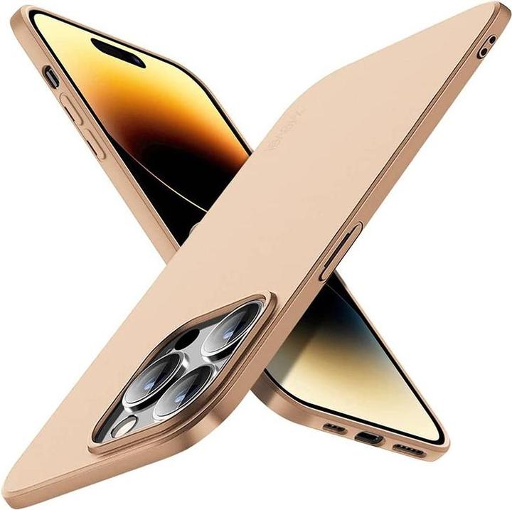X-Level iPhone 12 Pro Max - Guardian Backcase aus TPU, ultra dünn & flexibel, Kameraschutz, Gold (Apple iPhone 12 Pro Max)
