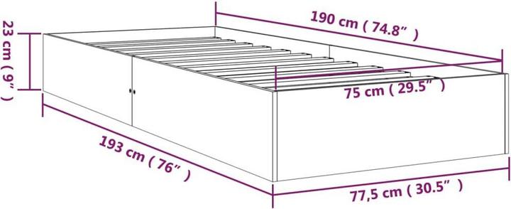Actual product image VidaXL Lubbert (75 x 190 cm)