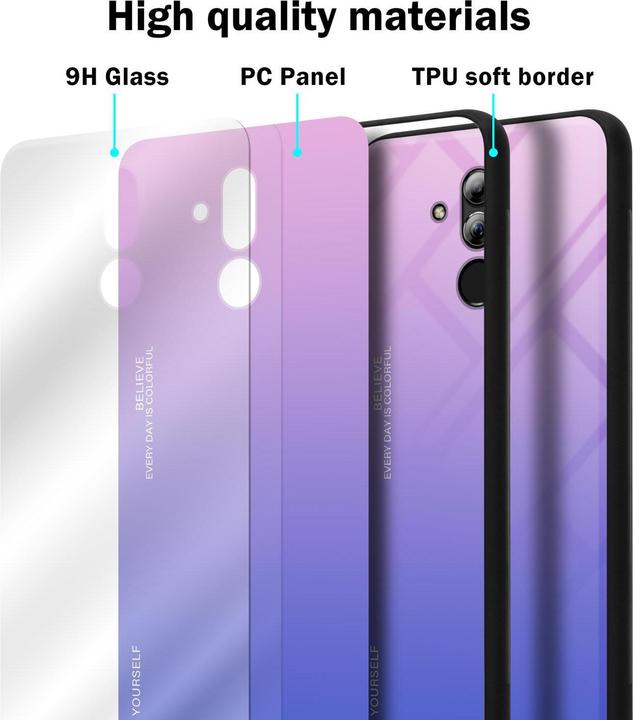 Actual product image Cadorabo TPU 2 colors glass cover (Mate 20 Lite)