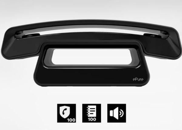 Actual product image Alcatel Epure Iconic black - Easy-to-use cordless DECT design phone, with handsfree function