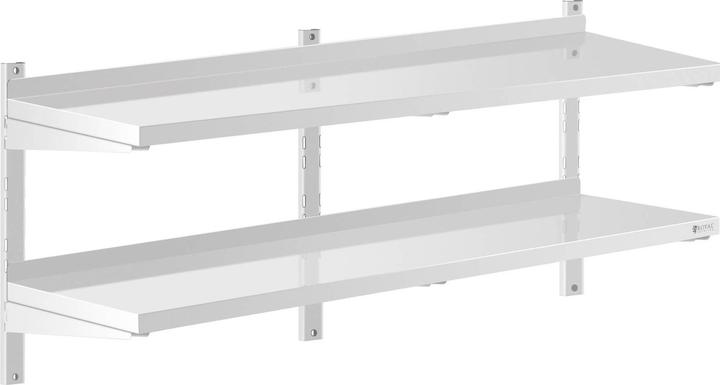 Immagine prodotto Royal Catering Mensole in acciaio inox - 2 ripiani - 40 x 140 cm (140 x 40 cm)