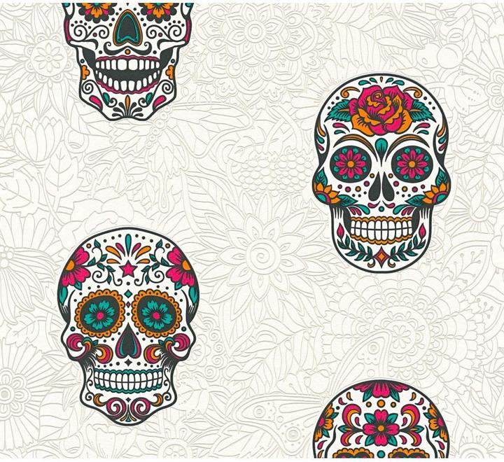 Immagine prodotto A.S. Création Club Tropicana Sugar Skulls (53 x 1005 cm)