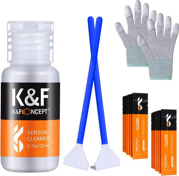 Image du produit K&F Concept Kit de nettoyage du capteur 24 mm pour appareil photo reflex numérique ou SLR Full-Frame