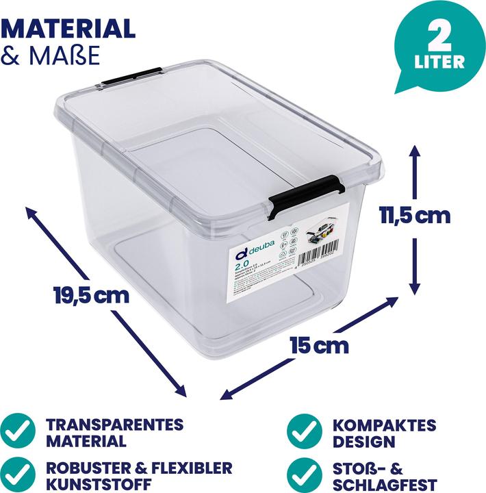 Image du produit Deuba Boîte de rangement (20 x 15 x 12 cm, 2 l)