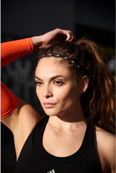 Actual product image adidas Hairbands Lucid Lemon, Schwarz, Silber