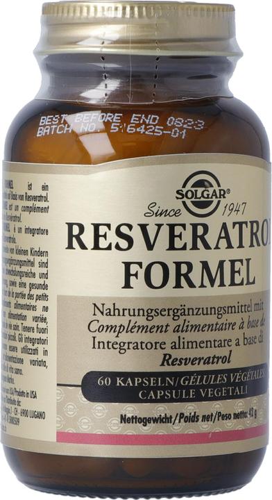 Produktbild Solgar Resveratrol Formel Pflanzliche Kapseln (60 Stk) (60 Stück, Kapseln, 167 g)