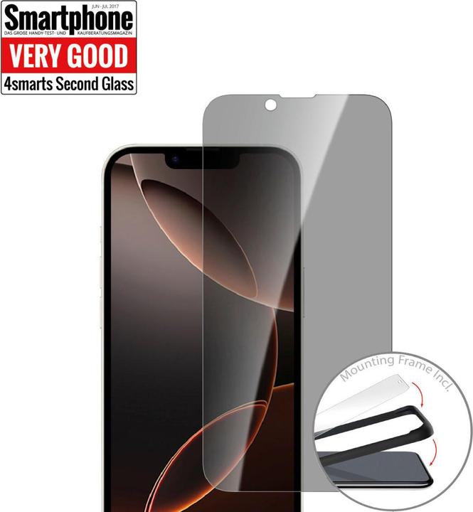 Produktbild 4smarts Second Glass Privacy (1 Stück, Apple iPhone 16e)