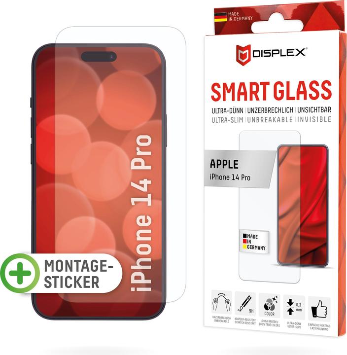 Productafbeelding Displex Smart Glass, Displayschutzfolie (1 Stuk, Apple iPhone 14 Pro)