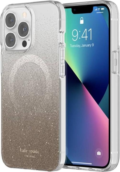 Actual product image Incipio Kate Spade New York - Protective Case for iPhone 13 Pro, Compatible with MagSafe (Champagne Ombre Gl (Apple iPhone 13 Pro)