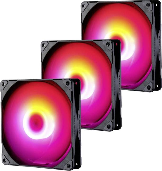 Produktbild Phanteks M25 PWM D-RGB Lüfter, 3er Pack - 140mm, schwarz (140 mm, 3 x)