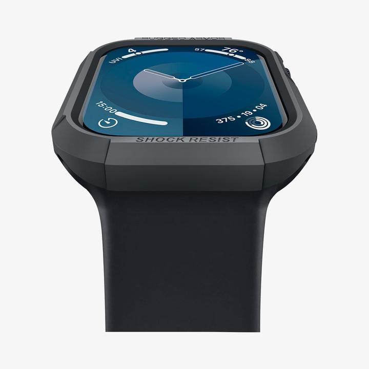 Actual product image Spigen Apple Watch 9/SE RugArm Drk Gr