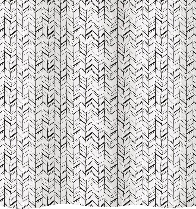 Image du produit Diaqua Rideau de douche textile Chevron (120 x 200 cm)