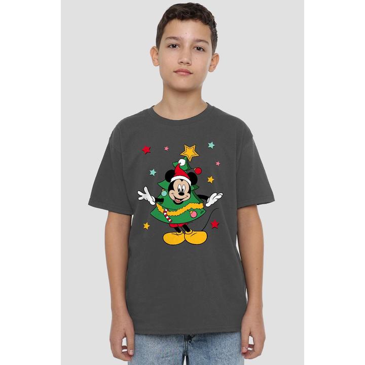 Actual product image Disney Childrens/Kids Mickey Mouse Christmas Tree T-Shirt (128)