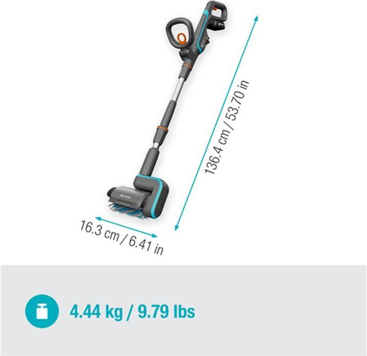 Actual product image Gardena Cordless multi cleaner Aqua Brush Patio 03/18V P4A solo (Rechargeable battery operated)