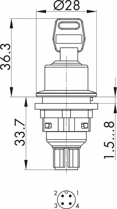 Actual product image Schlegel Key switch SVASSA12II C009