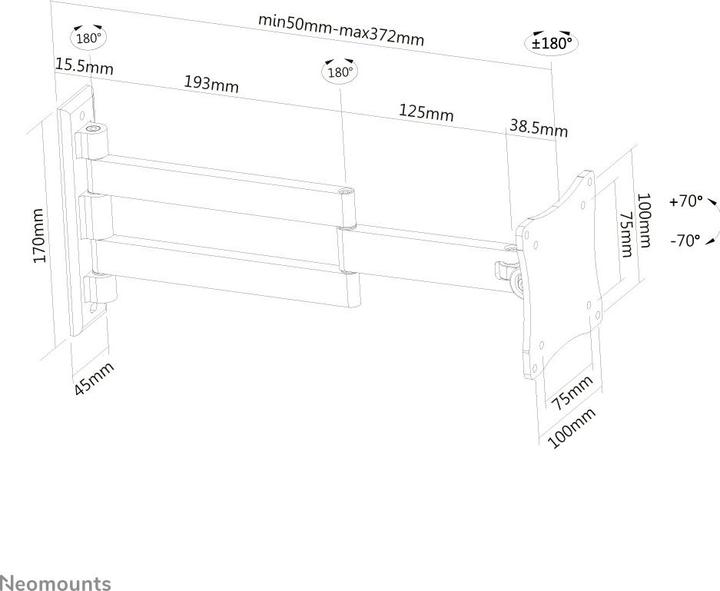 Actual product image Neomounts Fpma-W830 (Wall, 27")