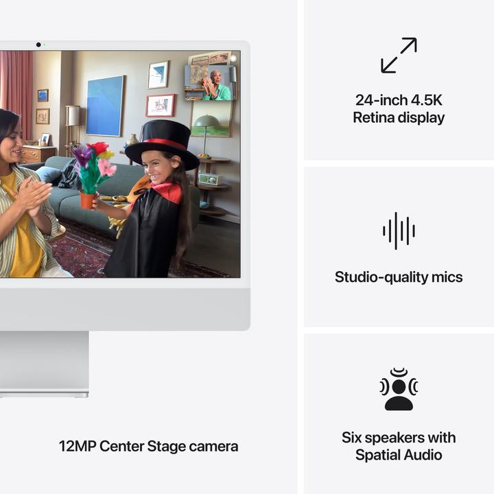 Produktbild Apple iMac 2024 (M4, 16 GB, 512 GB, Apple M4 8-Core)