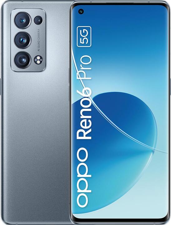 Actual product image OPPO Reno 6 Pro 5G (256 GB, Lunar grey, 6.55", Dual SIM, 0.00 Mpx, 5G)