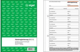 Produktbild Sigel Gästeregistrierung Formularbuch GB510 (100 x)